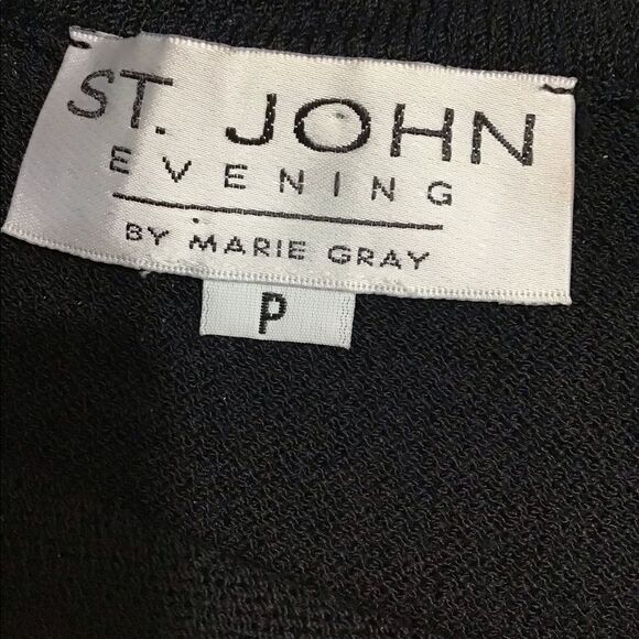 St John Black Turtle Neck Sweater Sleeveless Size Small - Picture 5 of 12